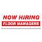 Signmission Now Hiring Floor Managers Banner Apply Inside Accepting Application, 48" x 120", B-120-30245 B-120-30245 - alternate 1
